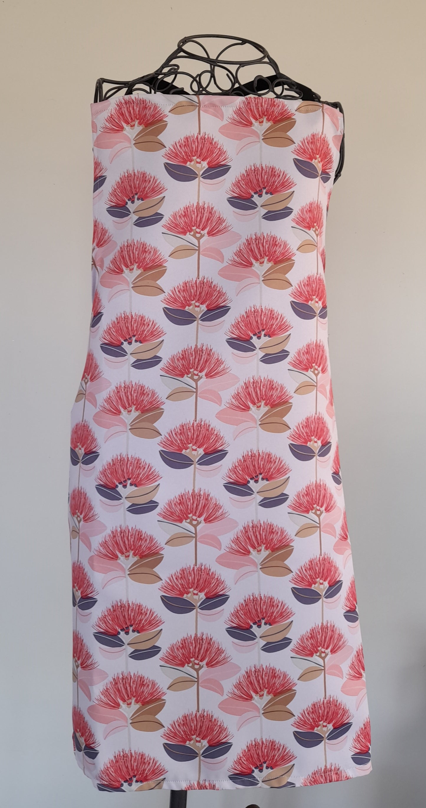 Adult Apron Kiwiana Pink Pohutokawa