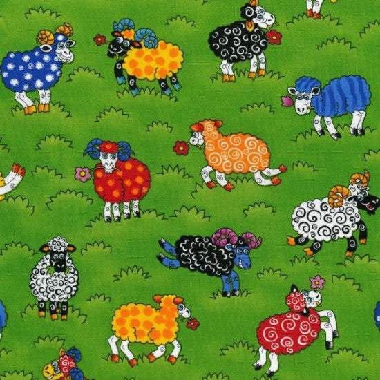 Adult Apron Kiwiana Farm Fun Sheep Green