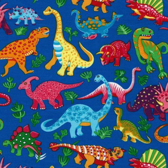 Children's Apron Dinosaur multi dinosaurs blue