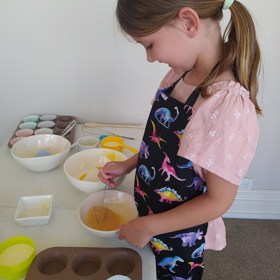 Children's Apron Dinosaurs Sparkly